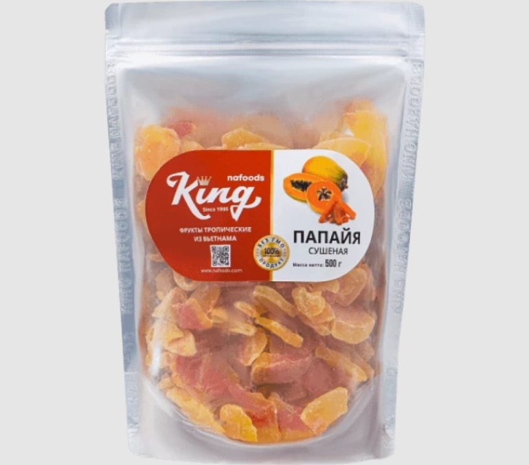 Soft dried papaya of Kingfoods